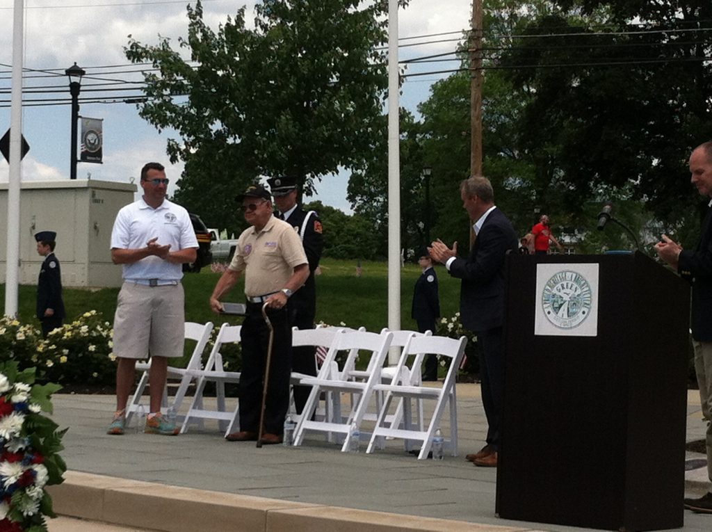Jim Mosley honored at The City of Green's 2017 Memorial Day Ceremony