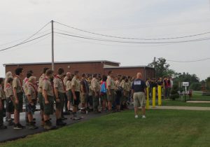 Boy Scouts gather for instruction