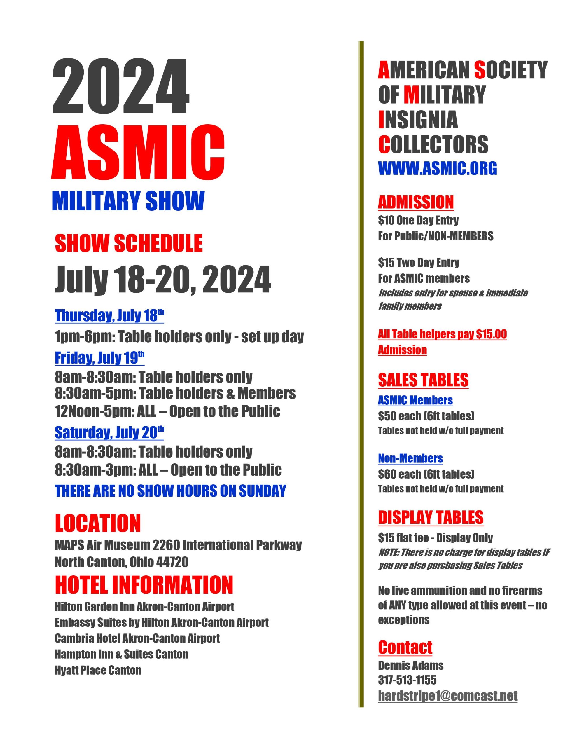 2024 American Society Of Military Insignia Collectors ASMIC Military   2024 ASMIC Convention Flyer Reg Part 1 Scaled 