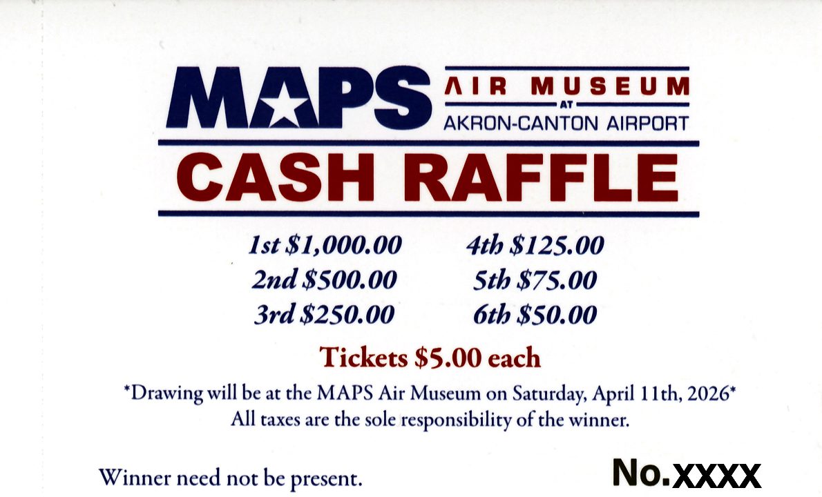 Town Hall Raffle Annual Cash-Raffle Fundraiser - MAPS Air Museum
